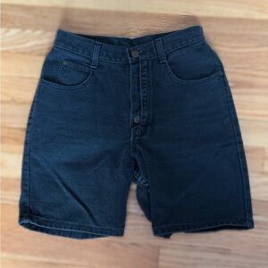 Classic Black Denim Jean Shorts